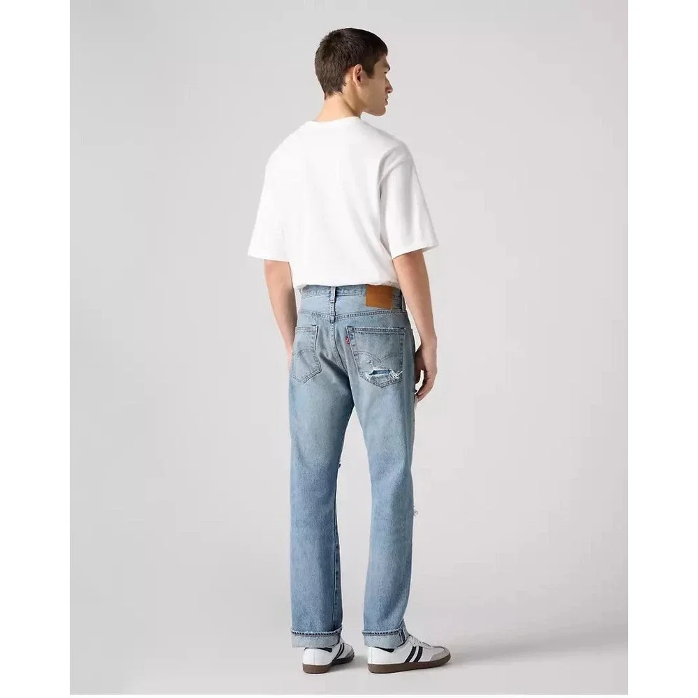 NWT! Levis Premium 501 Original Selvedge Distressed Sashiko Jeans 29x32‎